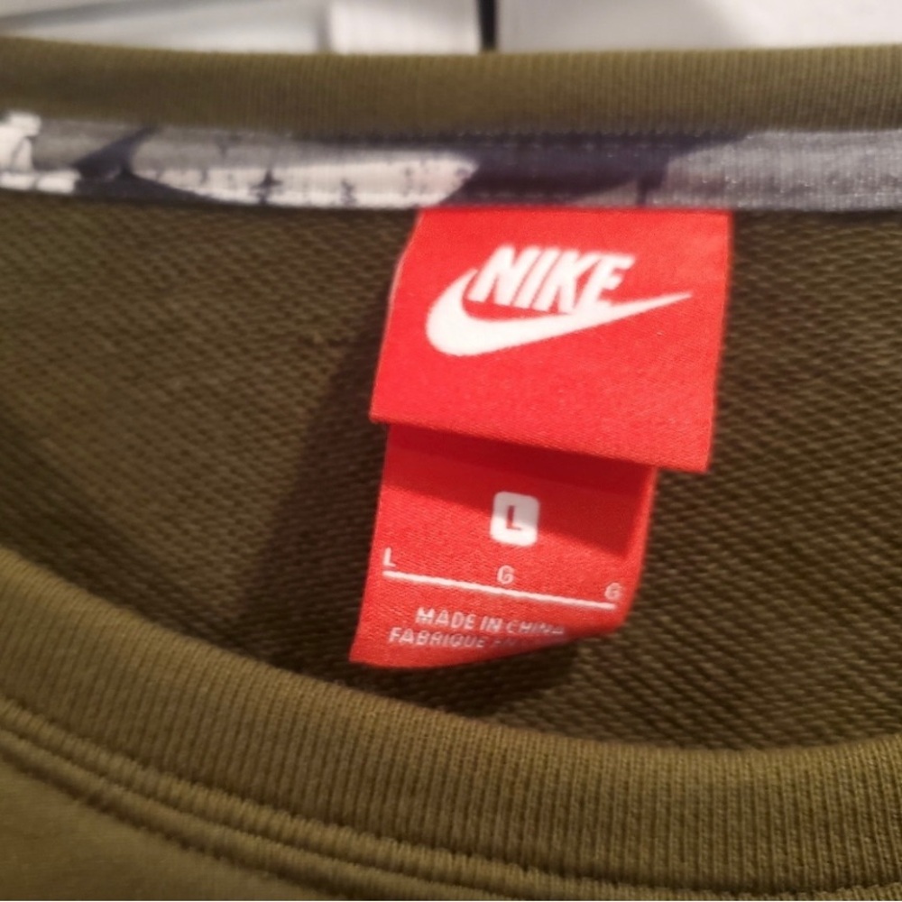 Vintage Nike Men's sweat shirt Y2k Drill size Large with front zipper large - Picture 5 of 6